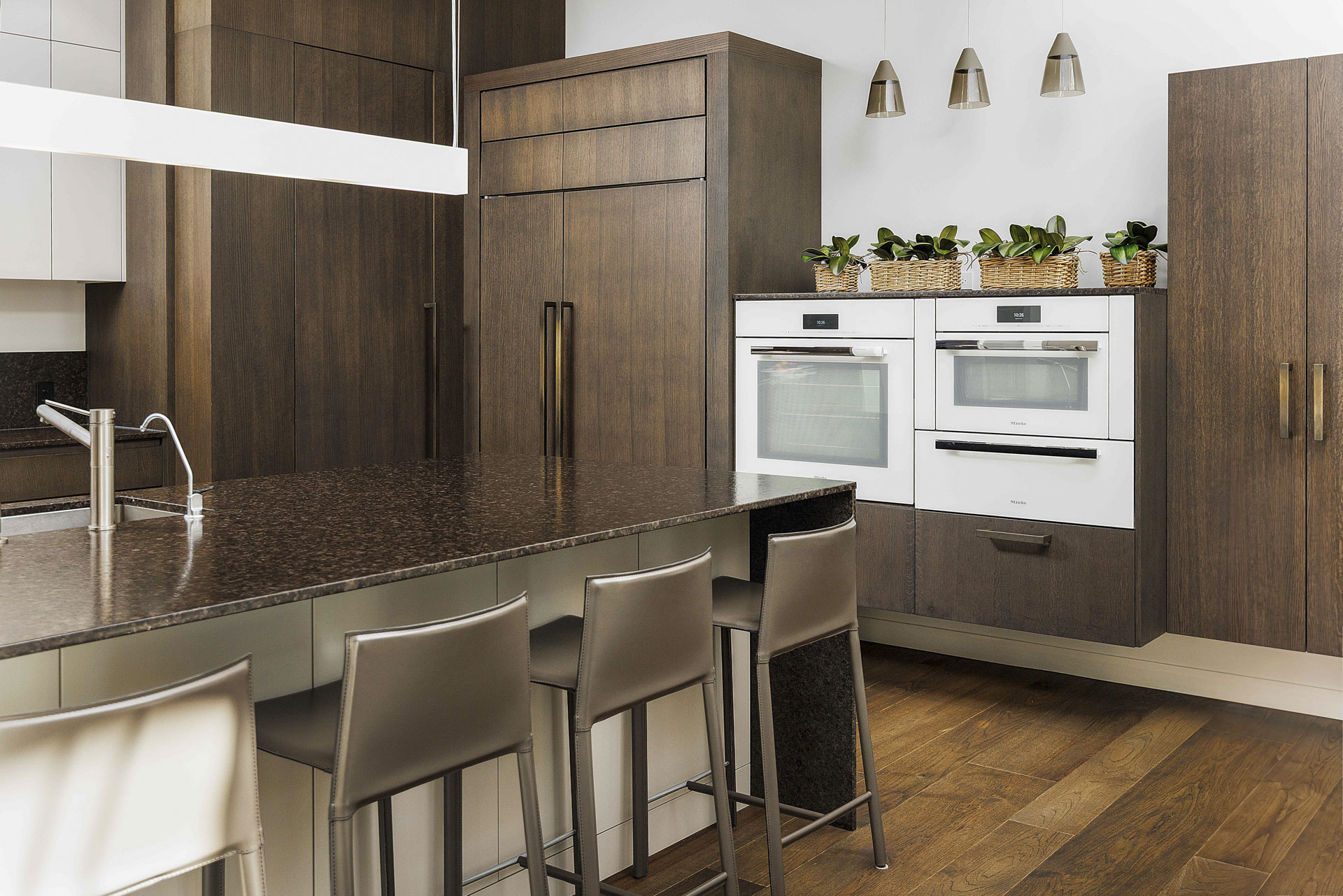 Détails des finitions haut de gamme d'une cuisine à Laval – photographie intérieure